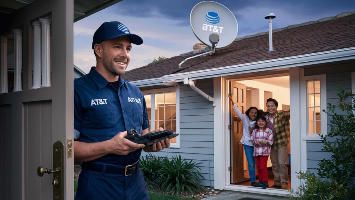 How does AT&T internet connect to my house?