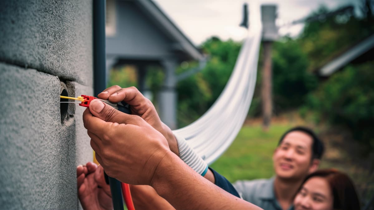 How do they connect fiber to your house?